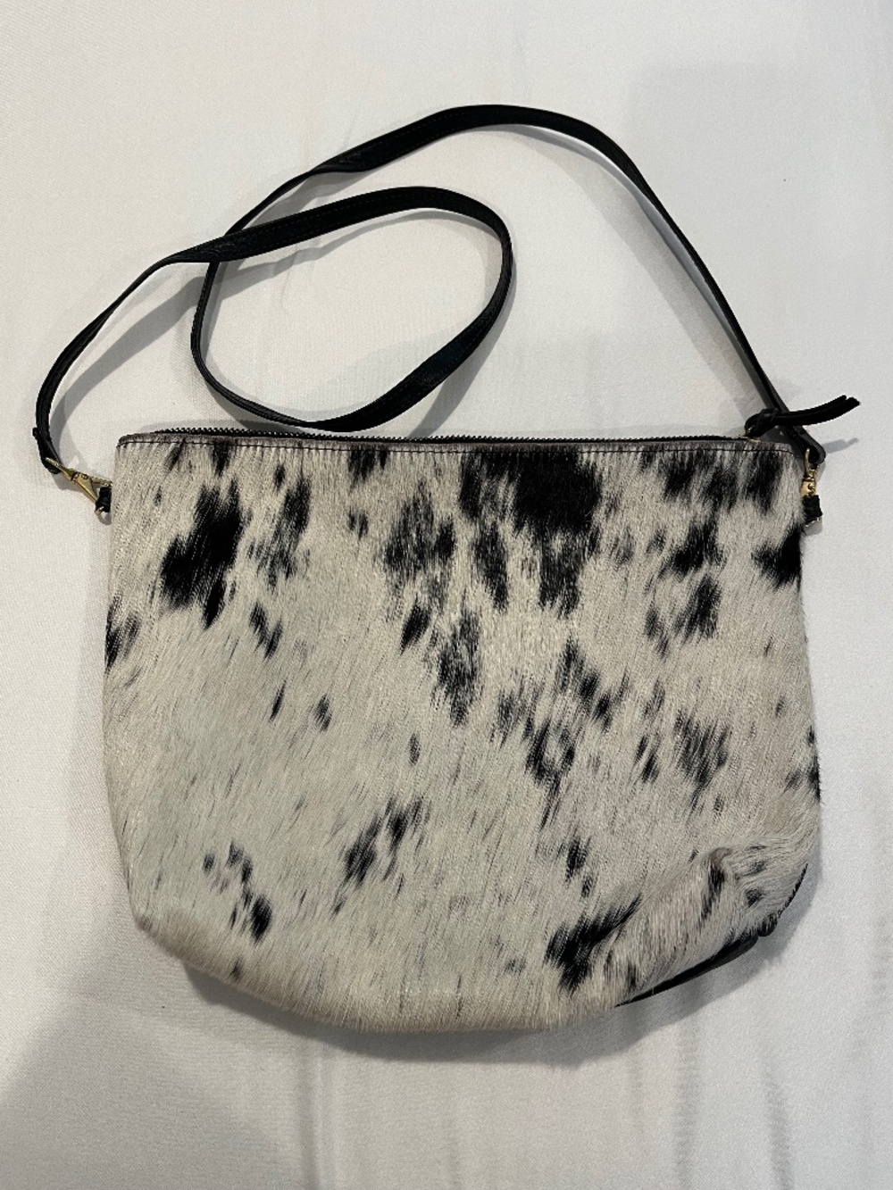 Prime Cut Black and White Cow Hide Hobo bag